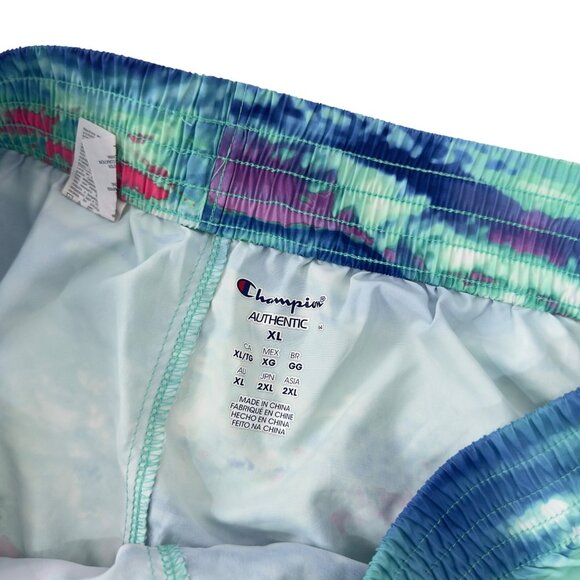 Champion Womens Athletic baggie Sport Shorts XL Dyed Multicolor Polyester - Picture 3 of 11